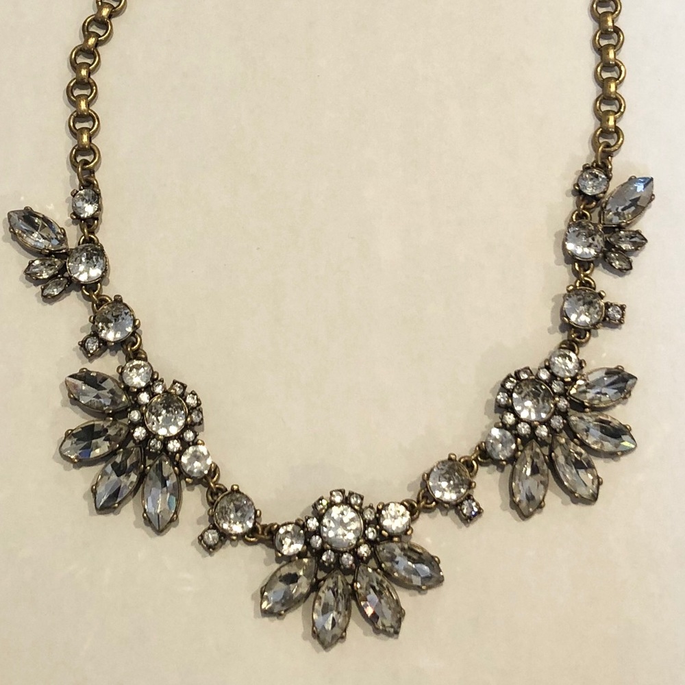 J Crew Rhinestone Statement Necklace